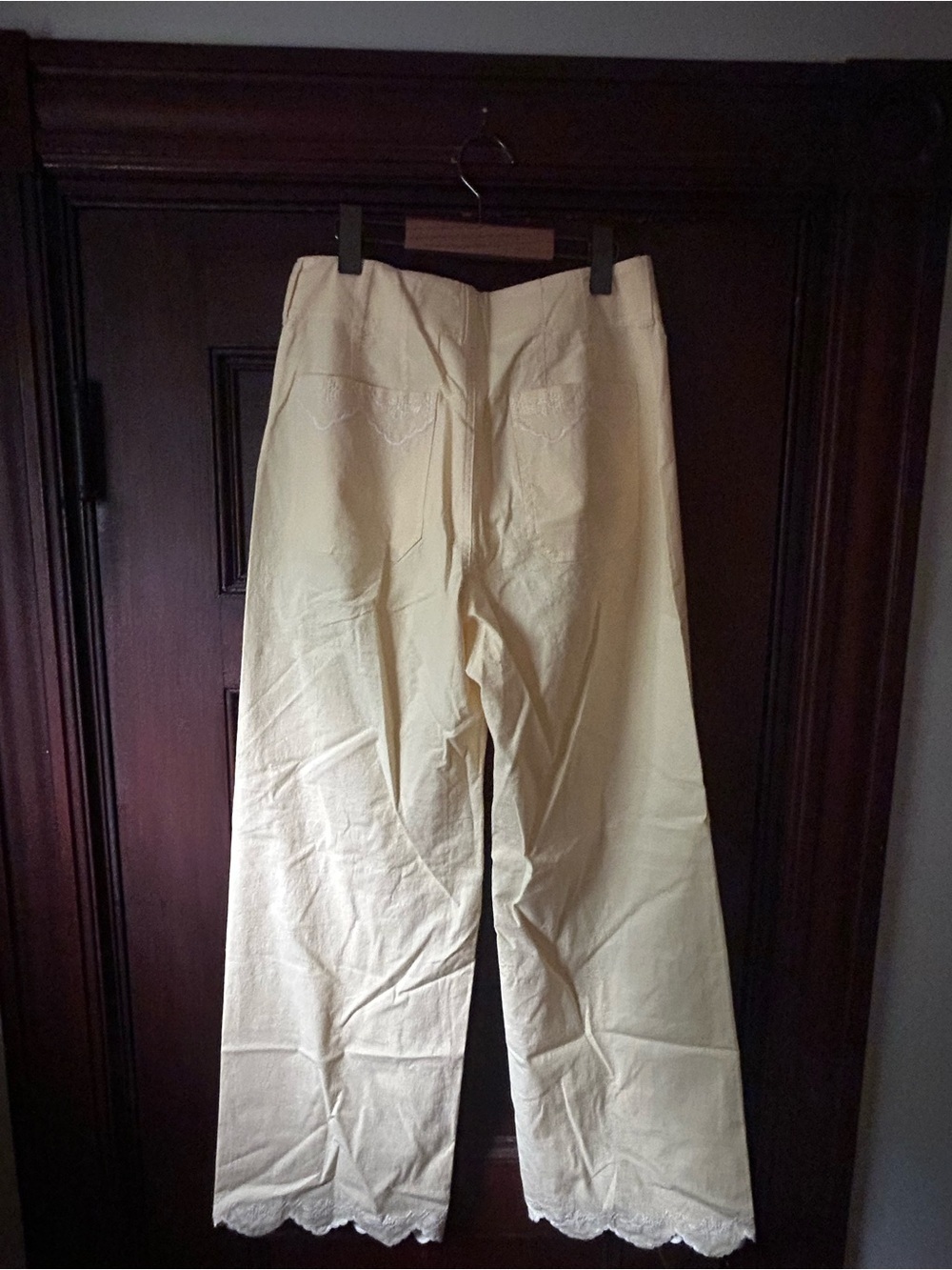 Maeve Colette Lace Trim Pale Yellow Size 28 Embroidered Hem & Pockets NWOT - Picture 8 of 10